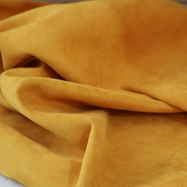 Zasłona kolor musztardowy efekt zamszu 337 – Zasłony – zdjęcie 3