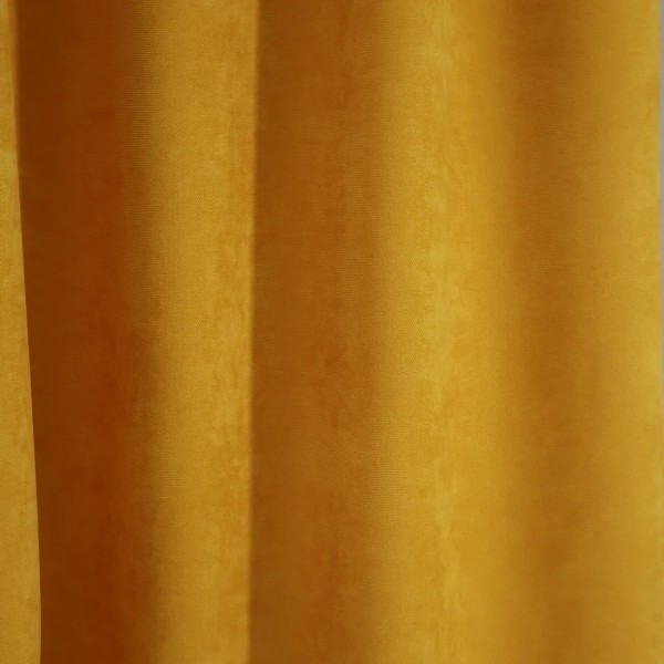 Zasłona kolor musztardowy efekt zamszu 337 – Zasłony – zdjęcie 1