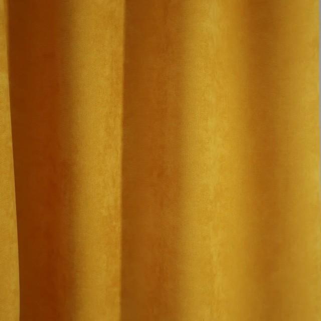 Zasłona kolor musztardowy efekt zamszu 337 – Zasłony – zdjęcie 1