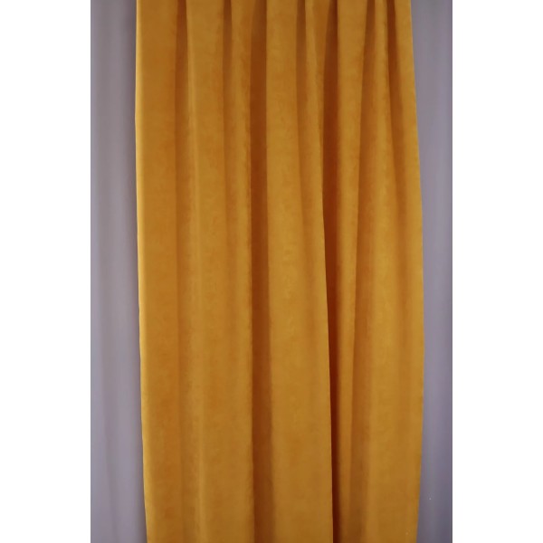 Zasłona kolor musztardowy efekt zamszu 337 – Zasłony – zdjęcie 2