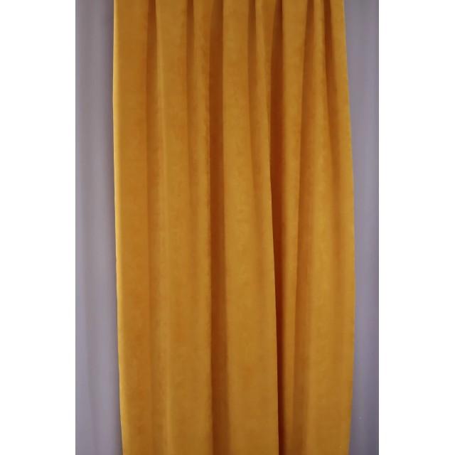 Zasłona kolor musztardowy efekt zamszu 337 – Zasłony – zdjęcie 2