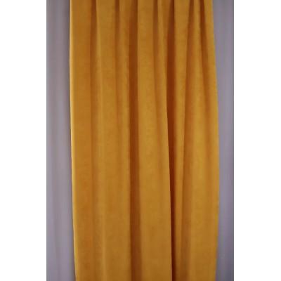 Zasłona kolor musztardowy efekt zamszu 337 – Zasłony – zdjęcie 2