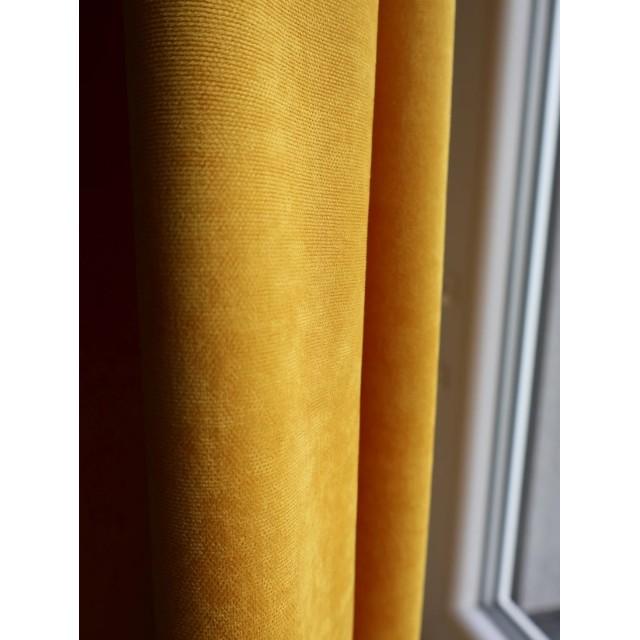 Zasłona kolor musztardowy efekt zamszu 337 – Zasłony – zdjęcie 4