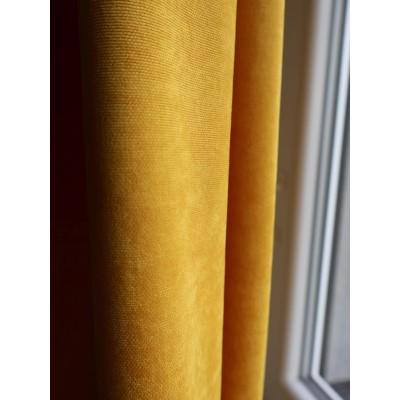 Zasłona kolor musztardowy efekt zamszu 337 – Zasłony – zdjęcie 4