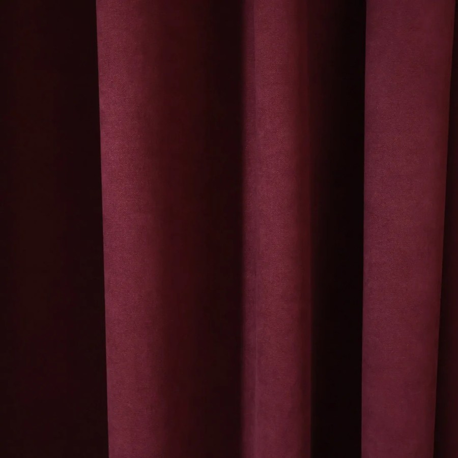 Zasłona kolor bordowy ciemny efekt zamszu 338 – Zasłony – zdjęcie 2