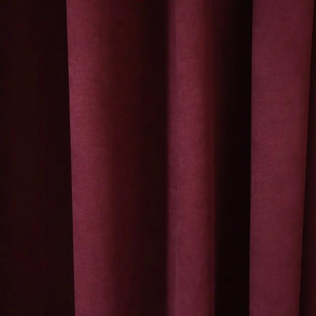 Zasłona kolor bordowy ciemny efekt zamszu 338 – Zasłony – zdjęcie 2