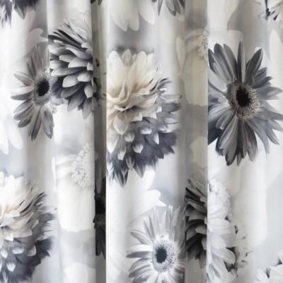 Zasłona gotowa kwiaty 3D efekt zamszu 050 – Zasłony – zdjęcie 1