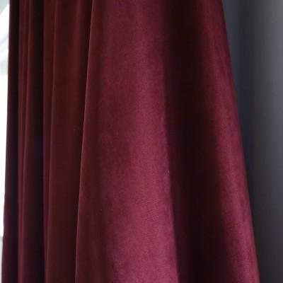 Zasłona kolor bordowy ciemny efekt zamszu 338 – Zasłony – zdjęcie 3