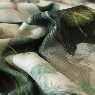 Tkanina dekoracyjna kwiaty odcienie zieleni 340 – Na metry – zdjęcie 3