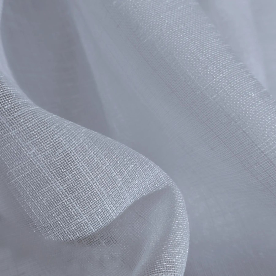 Firana z czarnymi koralikami surówka naturalny wygląd 342 – Firany – zdjęcie 4