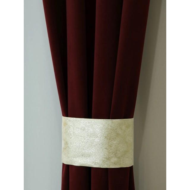 Elegancka bordowa zasłona velvet 344 – Zasłony – zdjęcie 3
