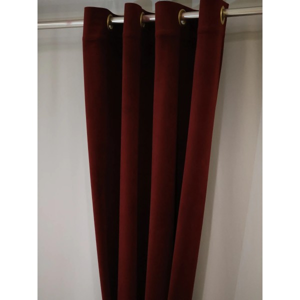 Zasłona kolor bordowy tkanina velvet 344 – Zasłony – zdjęcie 5