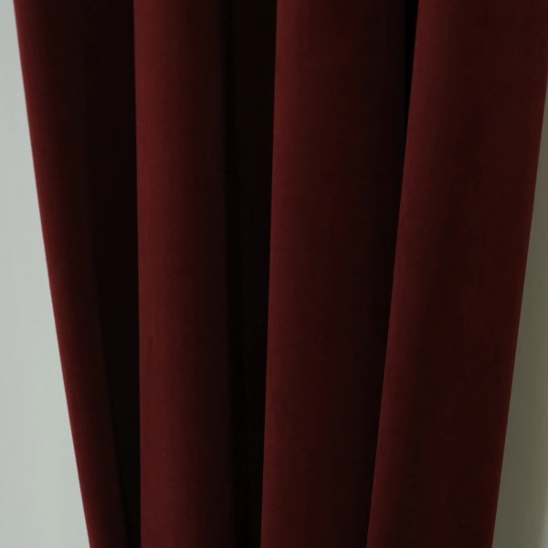 Elegancka bordowa zasłona velvet 344