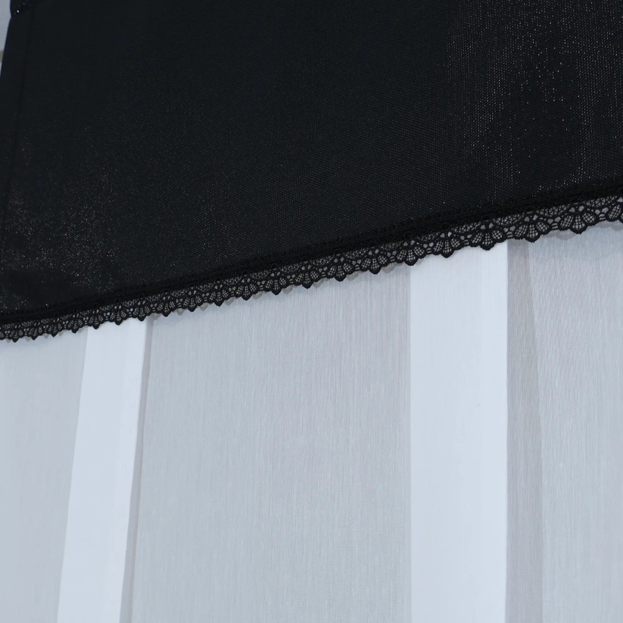 Firana tuba roletka zwijana lambrekin z gipiurą czarny 345 – Firany – zdjęcie 3