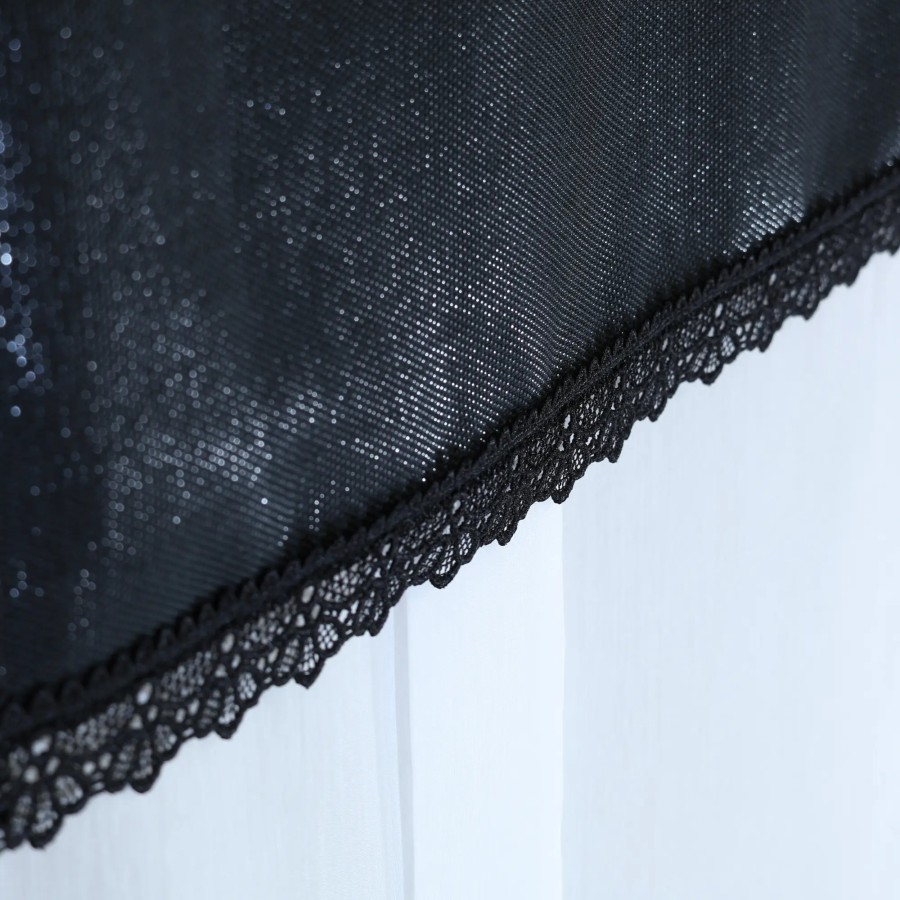 Firana tuba roletka zwijana lambrekin z gipiurą czarny 345 – Firany – zdjęcie 4