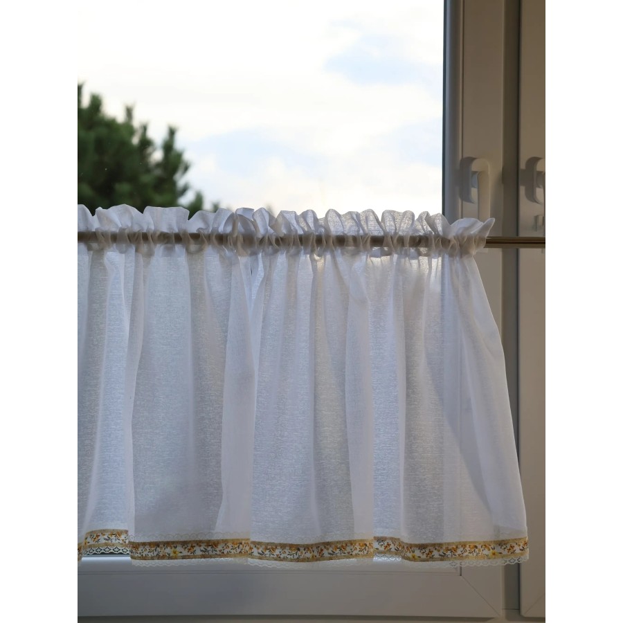 Firana zazdrostka biała styl prowansalski 125 – Do kuchni – zdjęcie 5