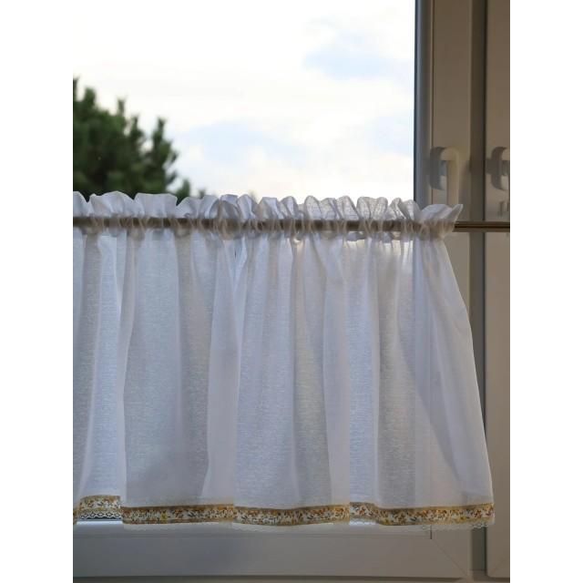 Firana zazdrostka biała styl prowansalski 125 – Do kuchni – zdjęcie 5