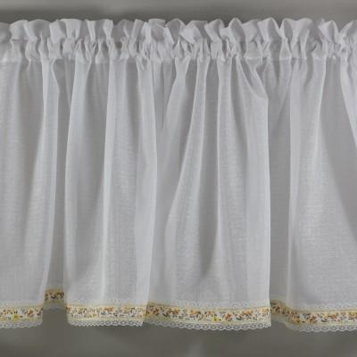 Firana zazdrostka biała styl prowansalski 125 – Do kuchni – zdjęcie 6