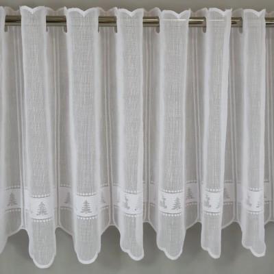 Firana zazdrostka świąteczna choinki renifery biały 346 – Do kuchni – zdjęcie 3