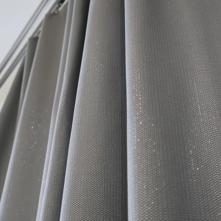 Zasłona gotowa szara połyskująca 347 – Zasłony – zdjęcie 5