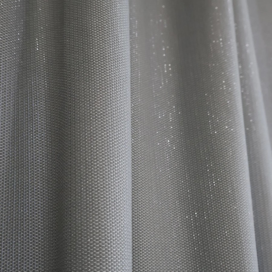 Zasłona gotowa szara połyskująca 347 – Zasłony – zdjęcie 1