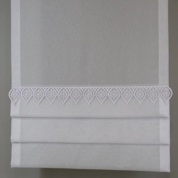 Firana panelowa z białą gipiurą 348 – Firany – zdjęcie 1