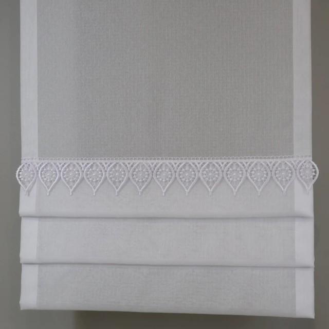 Firana panelowa z białą gipiurą 348 – Firany – zdjęcie 1