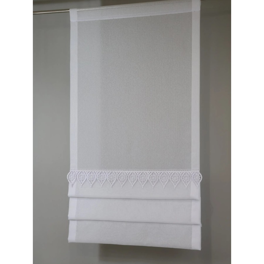 Firana panelowa z białą gipiurą 348 – Firany – zdjęcie 3