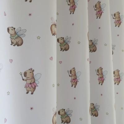 Zasłona do pokoju dziecka w kapibary 349 – Zasłony – zdjęcie 1