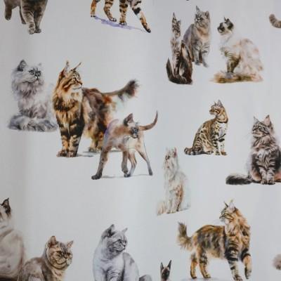 Zasłona w koty – realistyczny wzór dekoracyjny 350 – Zasłony – zdjęcie 1