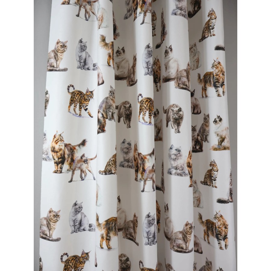 Zasłona w koty – realistyczny wzór dekoracyjny 350 – Zasłony – zdjęcie 2