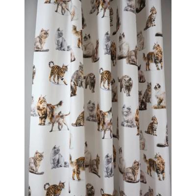 Zasłona w koty – realistyczny wzór dekoracyjny 350 – Zasłony – zdjęcie 2