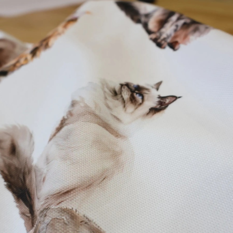 Zasłona w koty – realistyczny wzór dekoracyjny 350 – Zasłony – zdjęcie 3