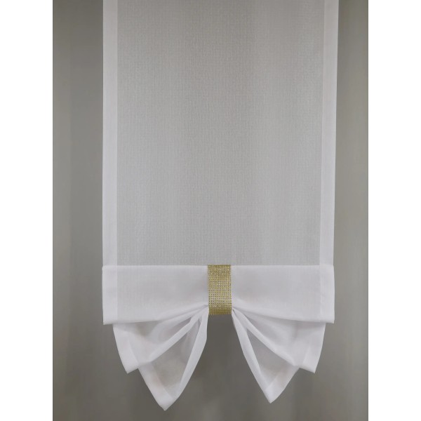 Firana panelowa biały woal sable złote cyrkonie 351 – Firany – zdjęcie 3