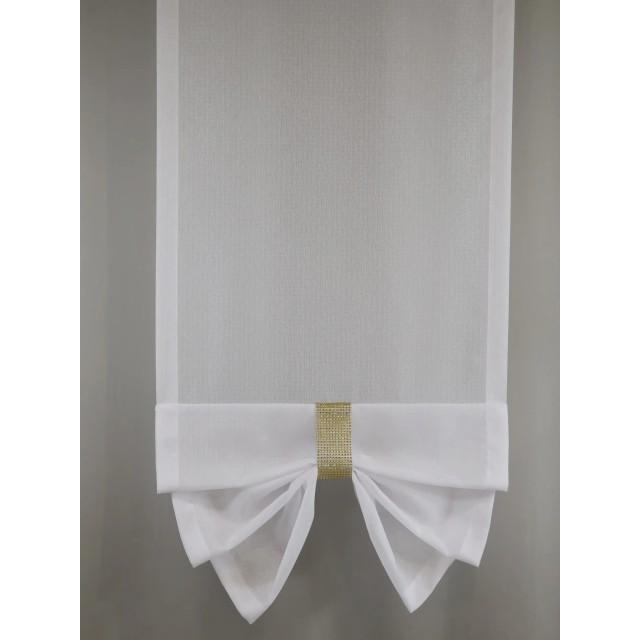 Firana panelowa biały woal sable złote cyrkonie 351 – Firany – zdjęcie 3