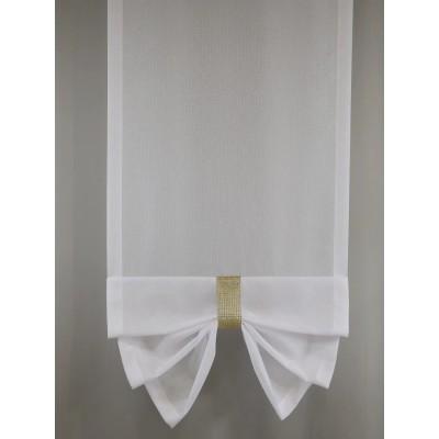 Firana panelowa biały woal sable złote cyrkonie 351 – Firany – zdjęcie 3