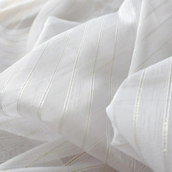 Firana panel roletka z koralikami paski złote 353 – Firany – zdjęcie 4