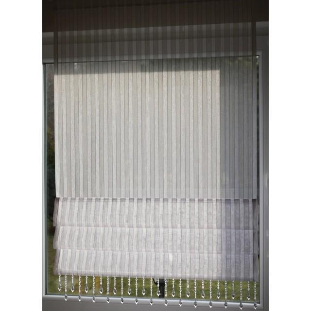 Firana panel roletka z koralikami paski złote 353 – Firany – zdjęcie 2