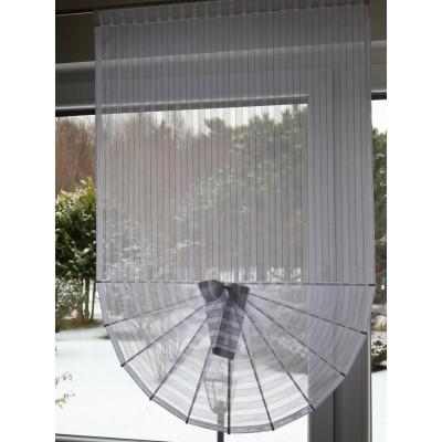 Firana panelowa wachlarz biała siateczka srebrne dodatki 354 – Firany – zdjęcie 2