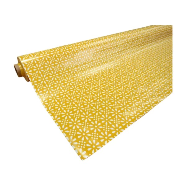 Cerata stołowa żółta wzór geometryczny 052