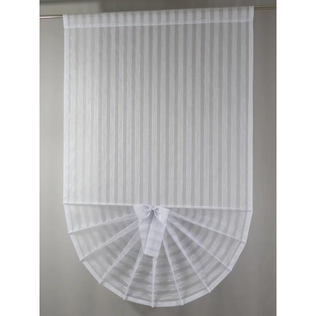 Firana panelowa wachlarz biała siateczka srebrne dodatki 354 – Firany – zdjęcie 3