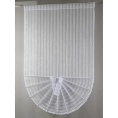 Firana panelowa wachlarz biała siateczka srebrne dodatki 354 – Firany – zdjęcie 3