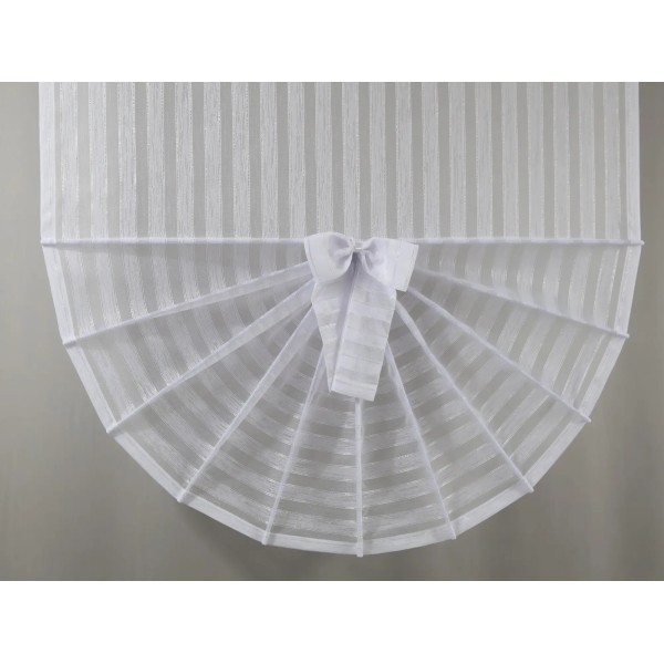 Firana panelowa wachlarz biała siateczka srebrne dodatki 354 – Firany – zdjęcie 4