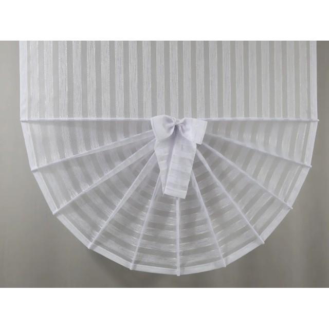 Firana panelowa wachlarz biała siateczka srebrne dodatki 354 – Firany – zdjęcie 4