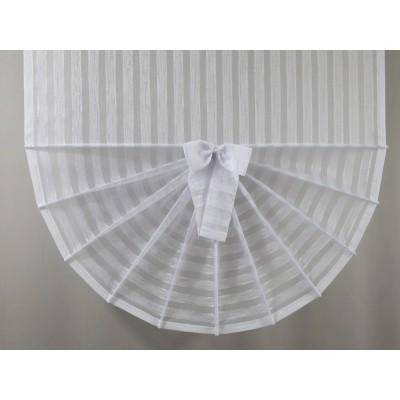 Firana panelowa wachlarz biała siateczka srebrne dodatki 354 – Firany – zdjęcie 4