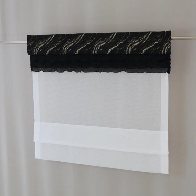 Firana panelowa roletka z falbaną z dodatkiem złotego 355 – Firany – zdjęcie 3