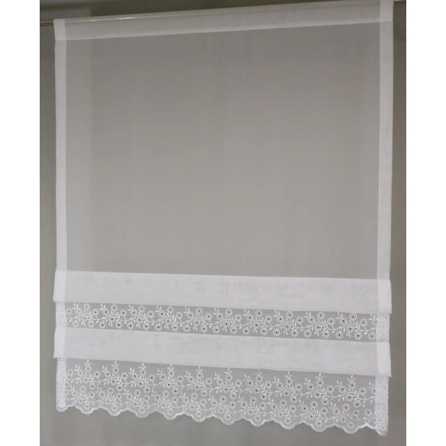 Firana panelowa z woal ozdobnym haftem i zakładkami 357 – Firany – zdjęcie 1