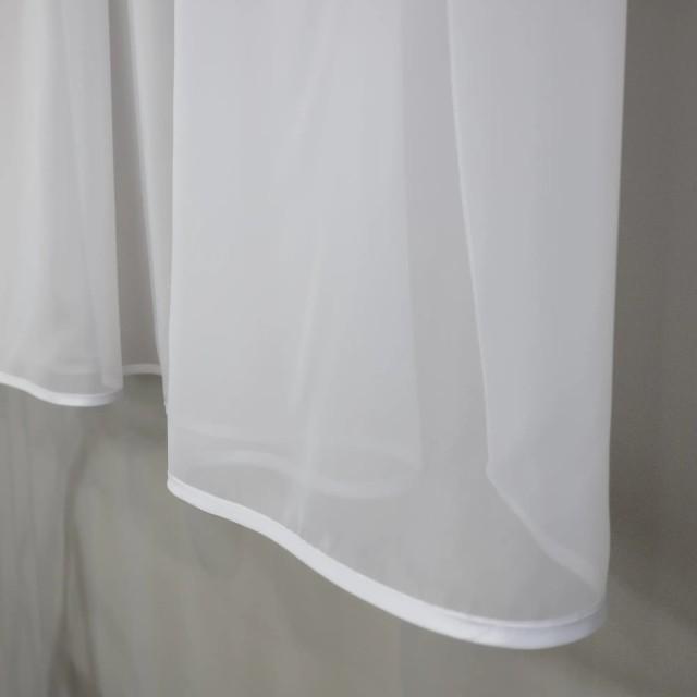 Prosta firana z białego woalu gipiura wzór kwiatowy 358 – Firany – zdjęcie 5