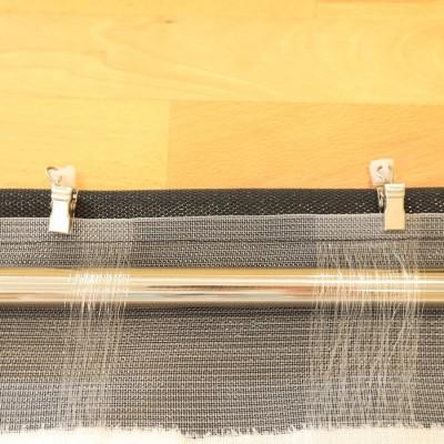 Prosta firana z białego woalu gipiura wzór kwiatowy 358 – Firany – zdjęcie 3