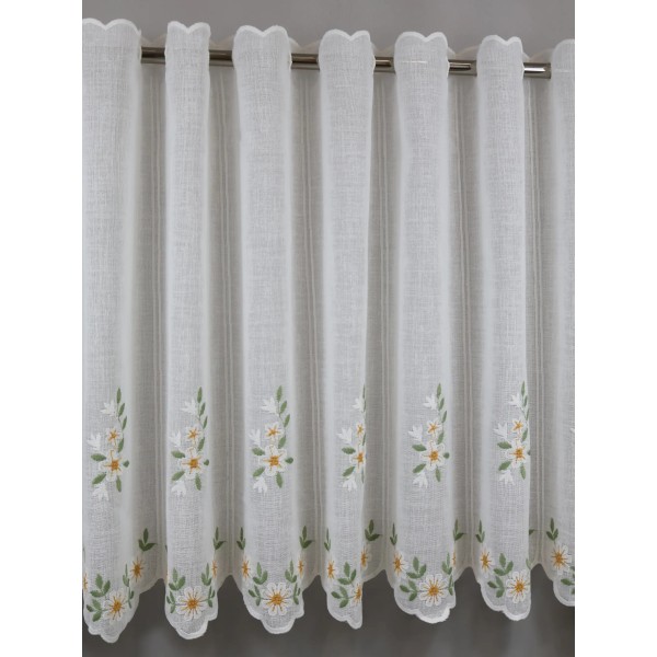 Firana zazdrostka kwiatki wiosenna naturalny wygląd 362 – Do kuchni – zdjęcie 4
